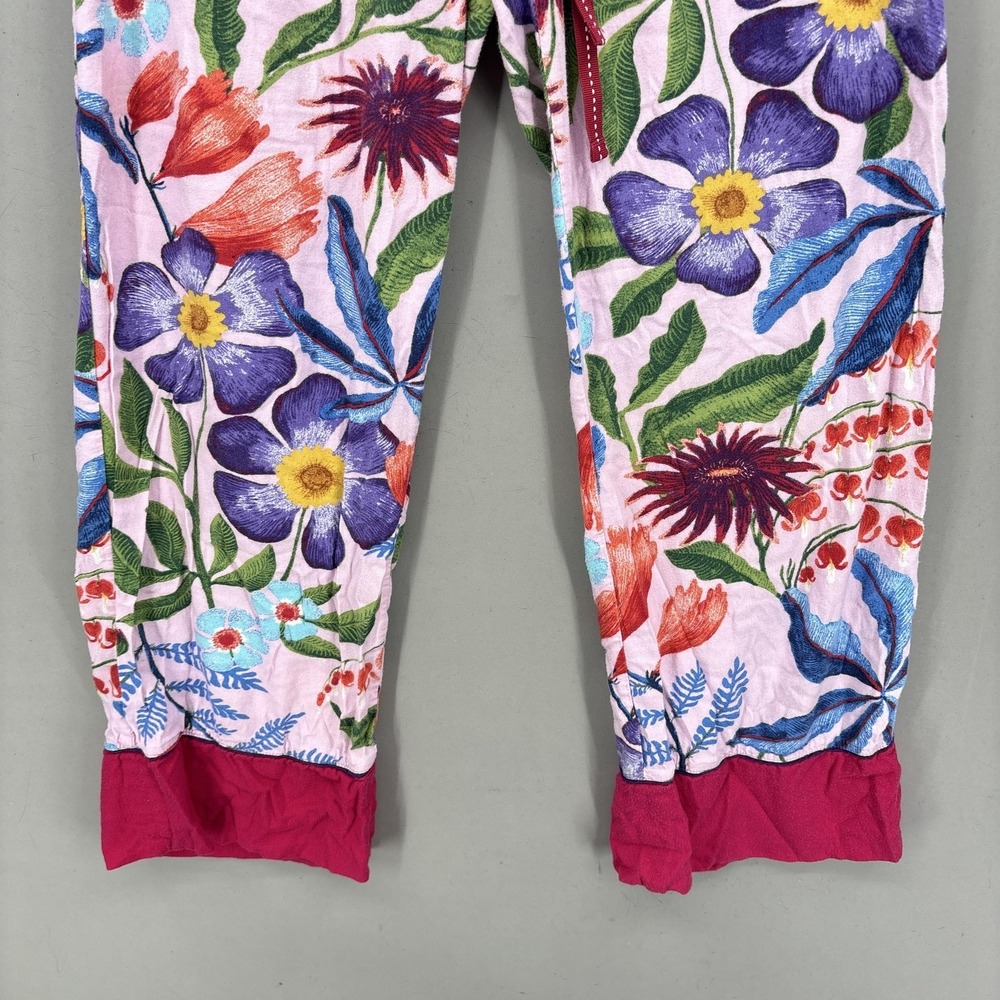 Rosa De Weerd‎ Anthropologie Pajama Pants Womens XS Multicolor Floral Jersey - Picture 3 of 12